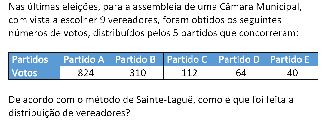 Exercício de matemática do 10º ano