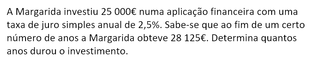 Exercício de matemática do 10º ano