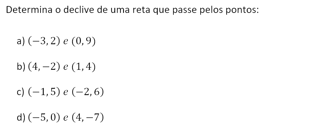 Exercício de matemática do 10º ano