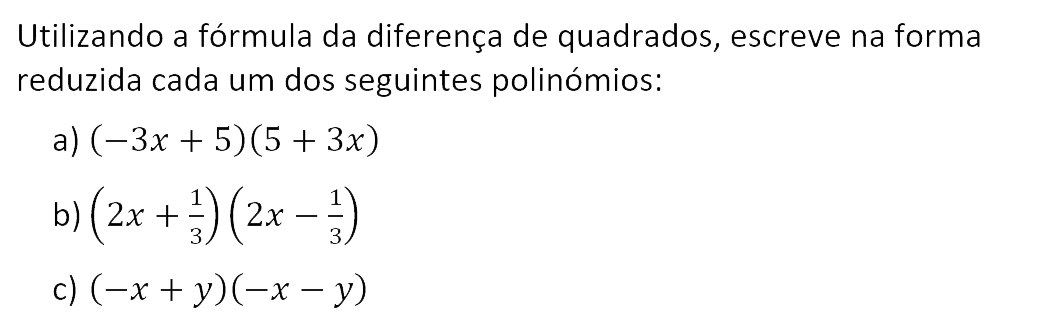 Exercício de matemática do 10º ano
