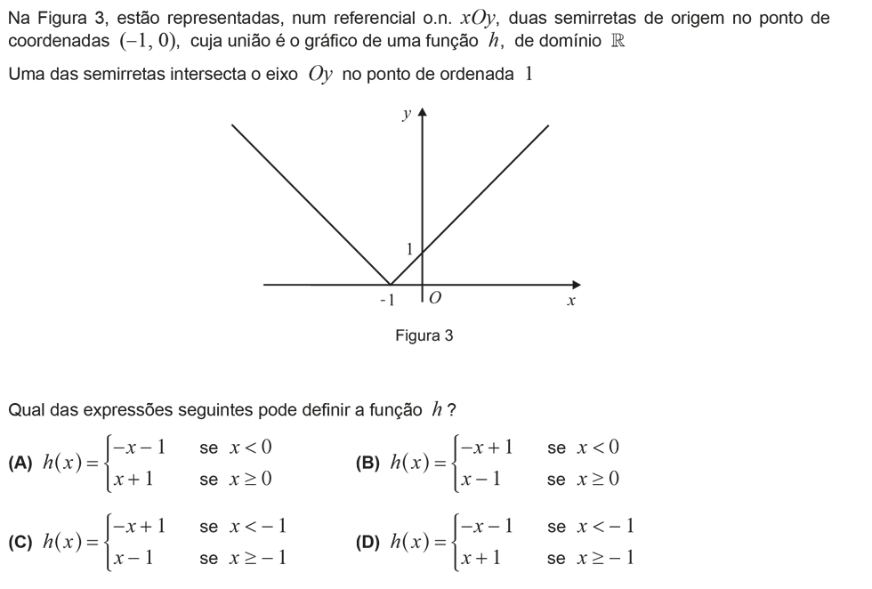 Exercício de matemática do 10º ano