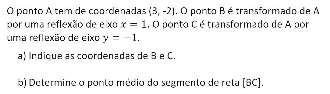 Exercício de matemática do 10º ano