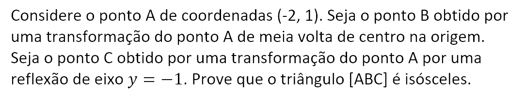Exercício de matemática do 10º ano