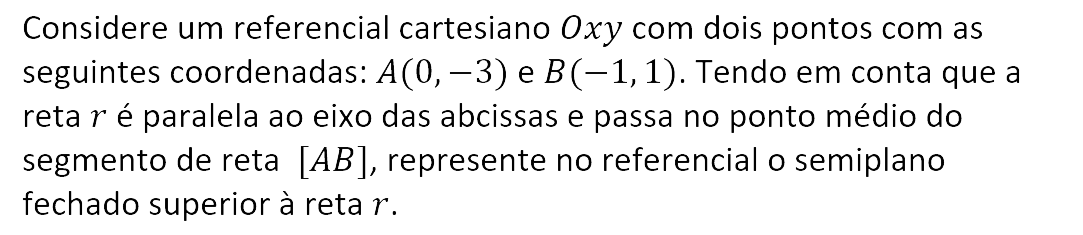 Exercício de matemática do 10º ano
