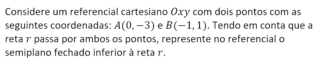 Exercício de matemática do 10º ano