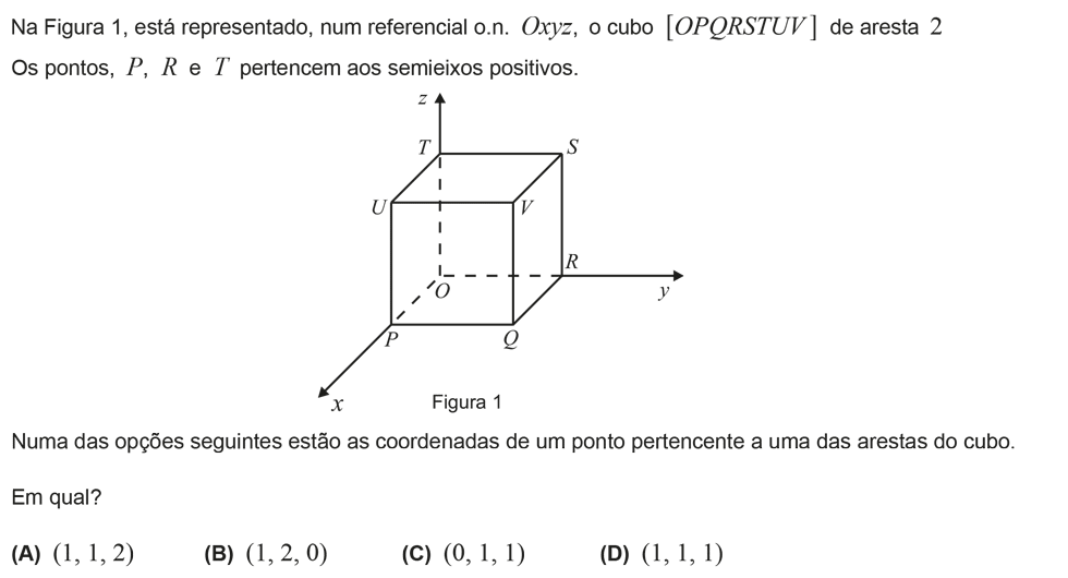 Exercício de matemática do 10º ano