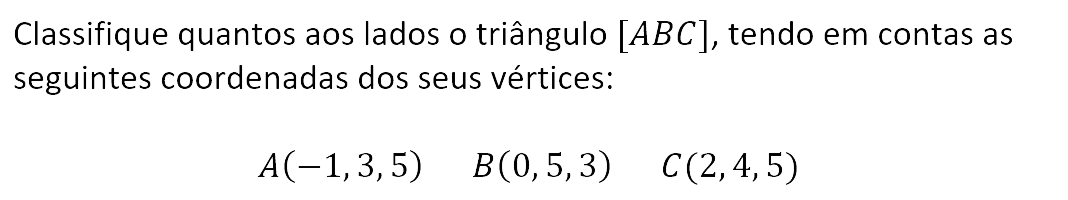 Exercício de matemática do 10º ano