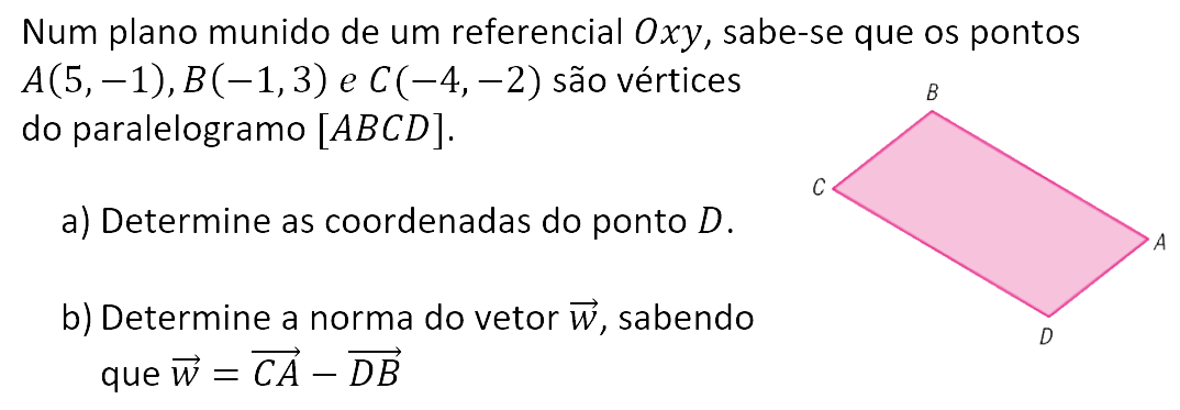 Exercício de matemática do 10º ano