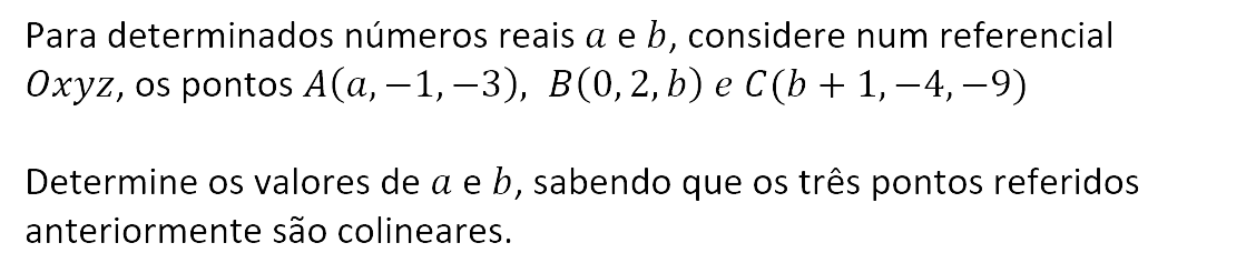 Exercício de matemática do 10º ano