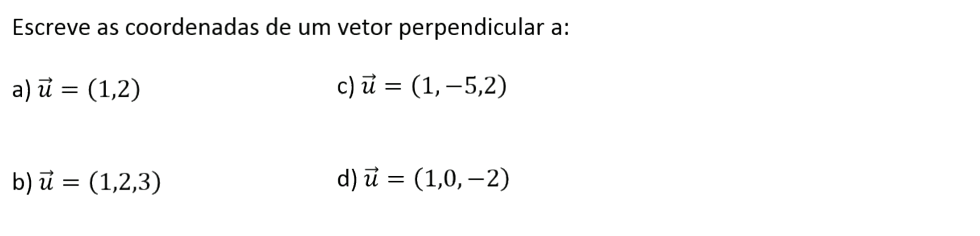 Exercício de matemática do 11º ano