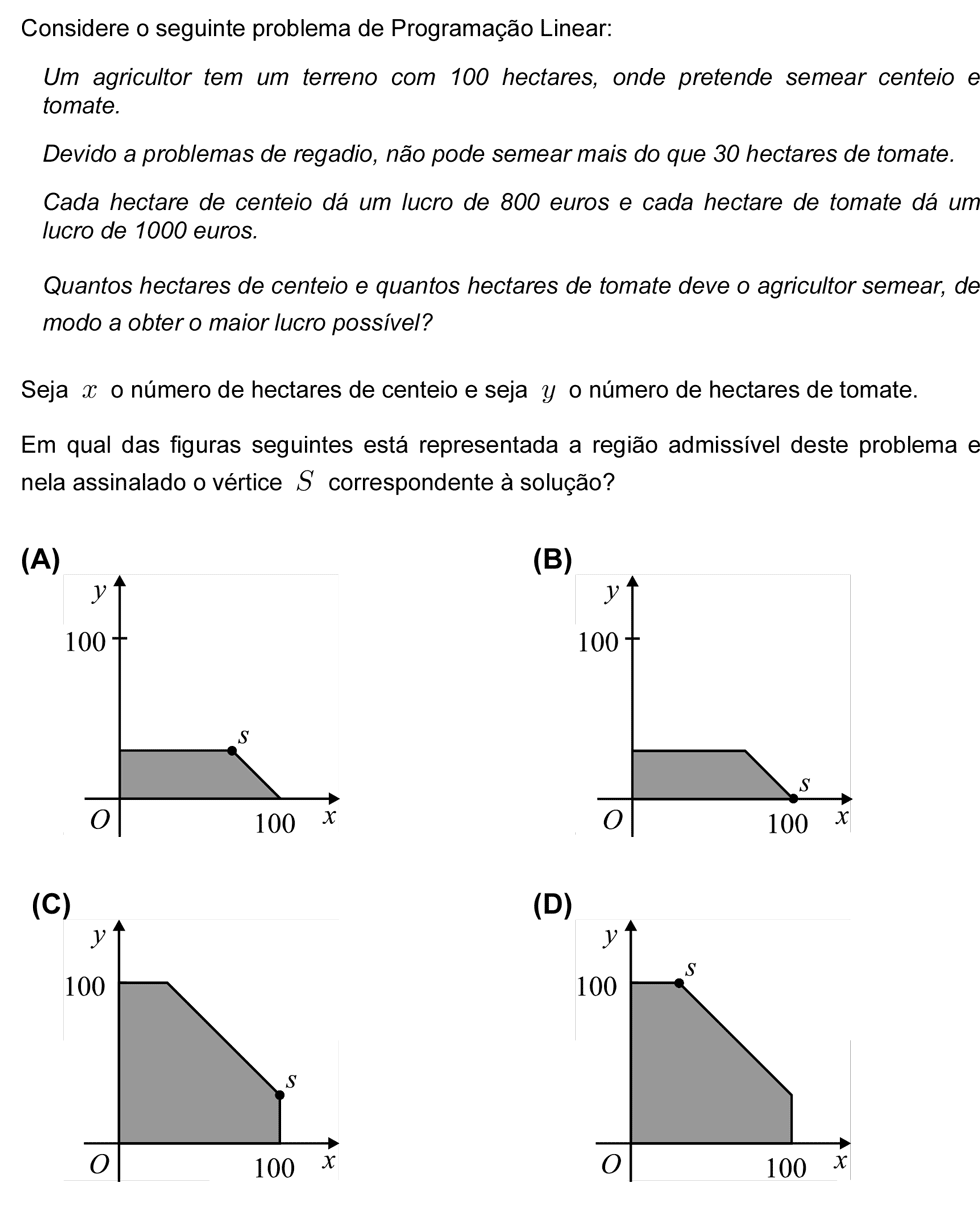 Exercício de matemática do 11º ano