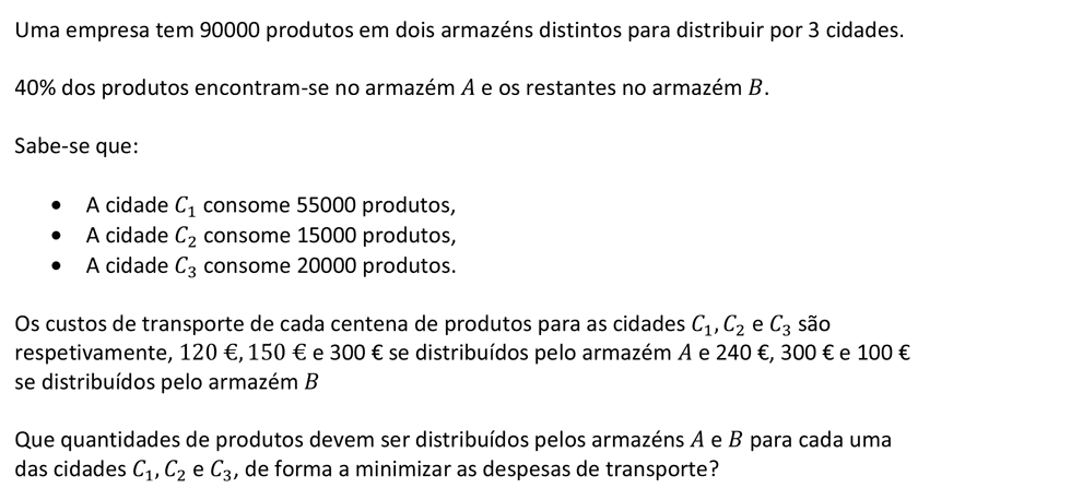 Exercício de matemática do 11º ano