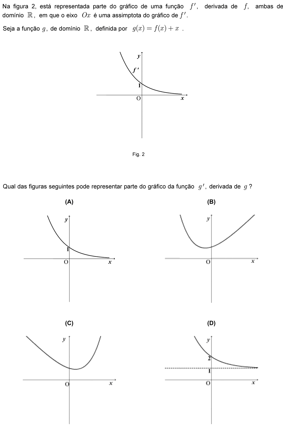 Exercício de matemática do 12º ano