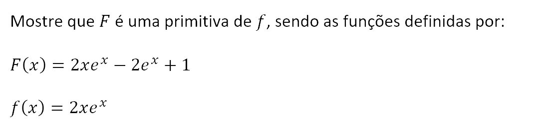 Exercício de matemática do 13º ano