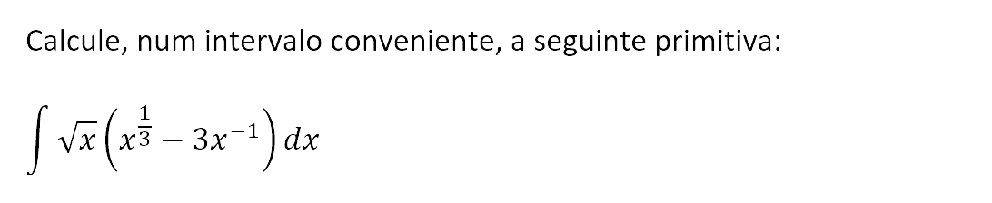 Exercício de matemática do 13º ano