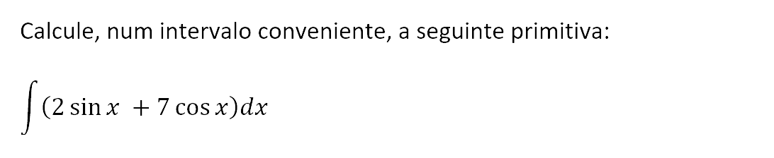 Exercício de matemática do 13º ano