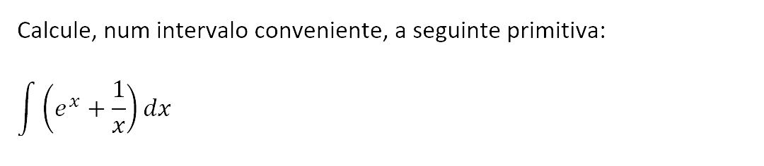 Exercício de matemática do 13º ano