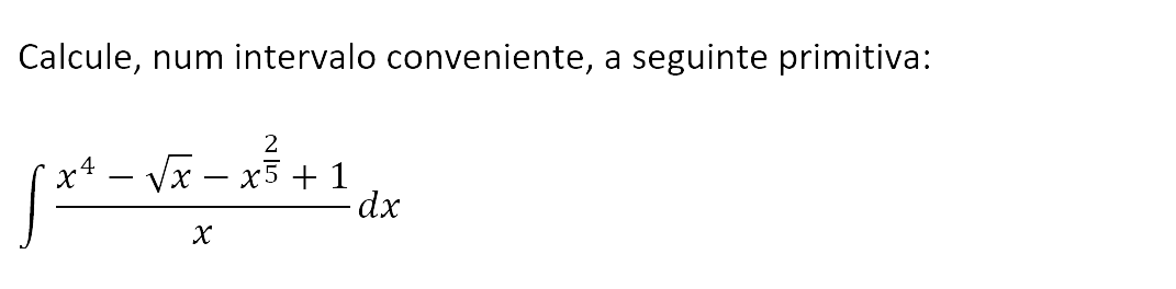 Exercício de matemática do 13º ano