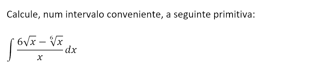 Exercício de matemática do 13º ano