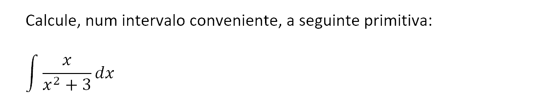 Exercício de matemática do 13º ano
