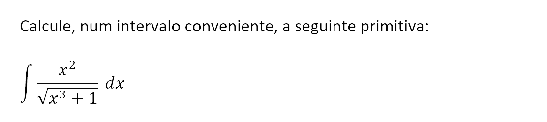Exercício de matemática do 13º ano