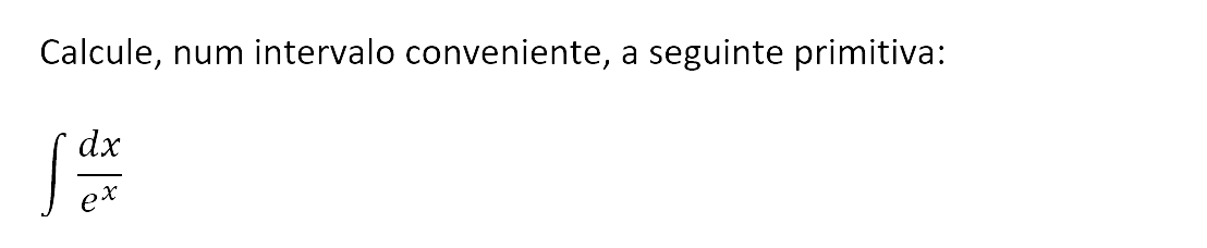 Exercício de matemática do 13º ano