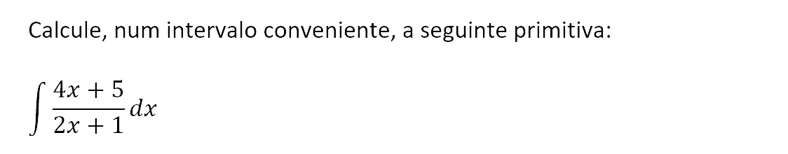 Exercício de matemática do 13º ano