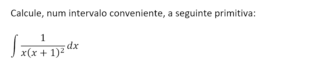 Exercício de matemática do 13º ano