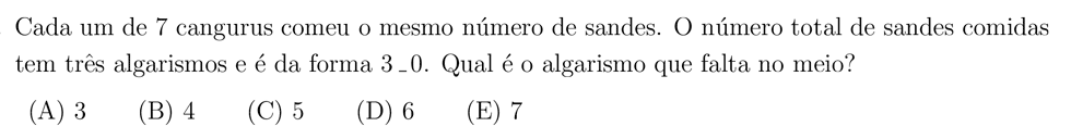 desafio/problema matemático do dia