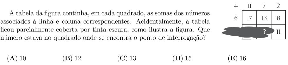 desafio matemático do dia