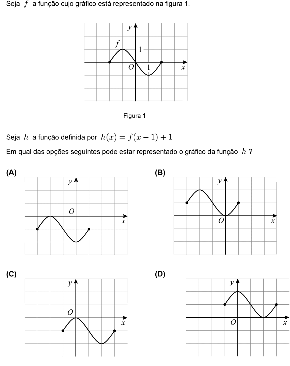 Exercício de escolha múltipla com origem no teste intermédio de matemática do 10º ano, publicado em 2010-05-05.