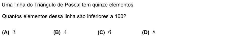 Exercício de escolha múltipla com origem no exame nacional de matemática do 12º ano, publicado em 2008, 2ª fase.