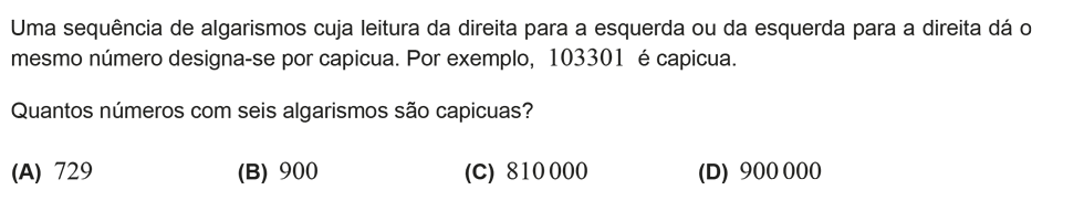 Exercício de escolha múltipla com origem no exame nacional de matemática do 12º ano, publicado em 2012, 3ª fase.