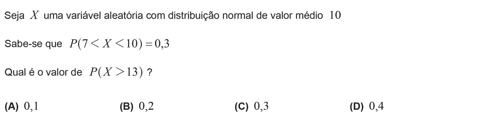 Exercício de escolha múltipla com origem no exame nacional de matemática do 12º ano, publicado em 2016, 1ª fase.
