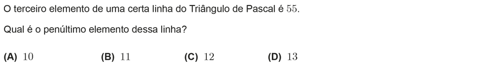 Exercício de escolha múltipla com origem no teste intermédio de matemática do 12º ano, publicado em 2011-01-19.