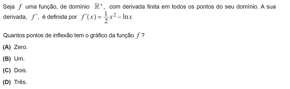 Exercício de escolha múltipla com origem no teste intermédio de matemática do 12º ano, publicado em 2014-04-30.