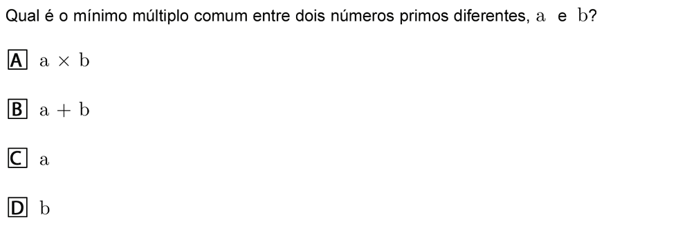 Exercício de escolha múltipla com origem no exame nacional de matemática do 9º ano, publicado em 2008, 2ª fase.