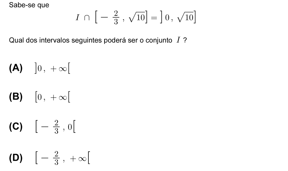 Exercício de escolha múltipla com origem no teste intermédio de matemática do 9º ano, publicado em 2008-05-07.