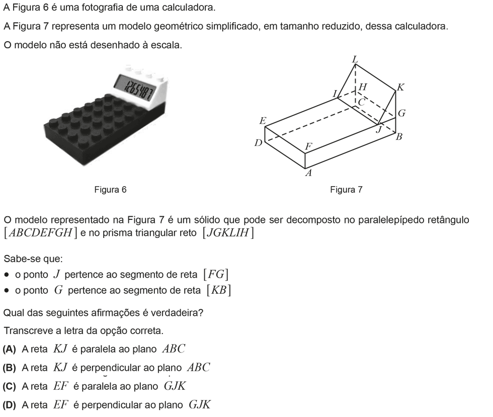 Exercício de escolha múltipla com origem no teste intermédio de matemática do 9º ano, publicado em 2013-04-12.