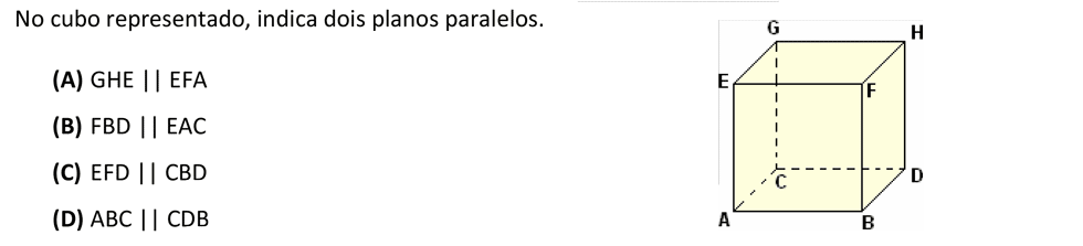 Exercício de escolha múltipla de matemática publicado em 2014