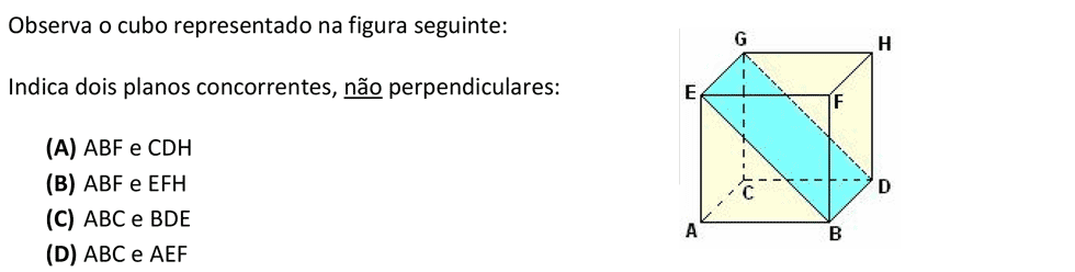 Exercício de escolha múltipla de matemática publicado em 2014