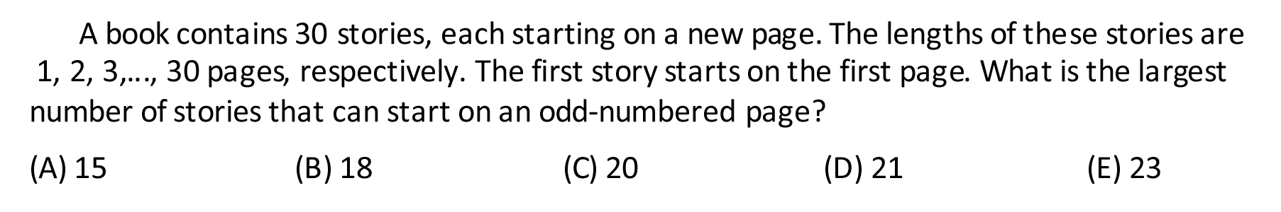 Mathematical problem / challenge of past days