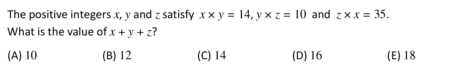 Math challenge of the day
