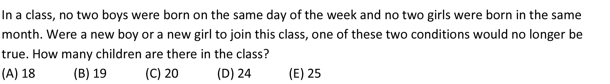 Mathematical problem / challenge of past days