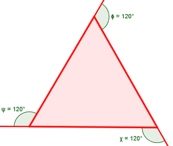ângulo externo de um triângulo