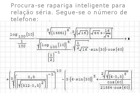 imagem com humor matemático do dia