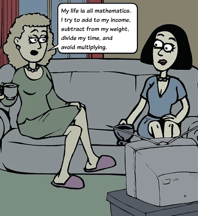 imagem com humor matemático do dia