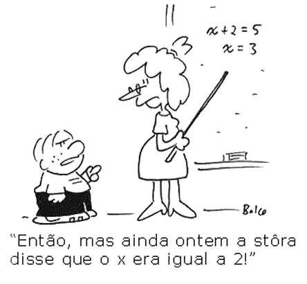 imagem com humor matemático do dia