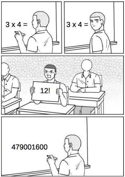 imagem com humor matemático do dia