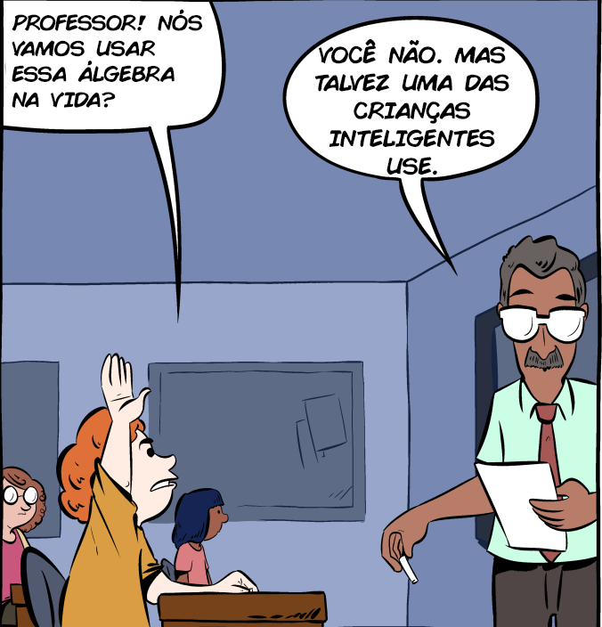 imagem com humor matemático do dia